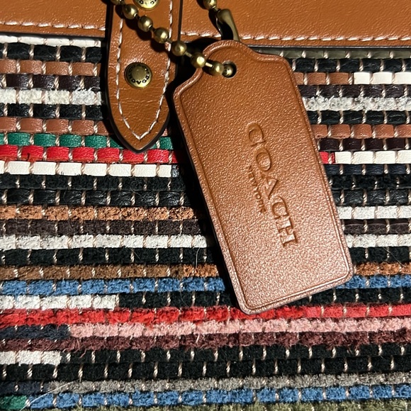 Coach Field Tote 22 in Upwoven Leather - Picture 7 of 11